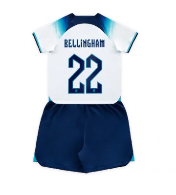 Anglia Jude Bellingham #22 Koszulka Podstawowych Dziecięca MŚ 2022 Krótki Rękaw (+ Krótkie spodenki)